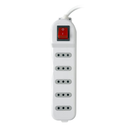 Alargador Zapatilla con Switch 5 Posiciones 5 Metros Blanco