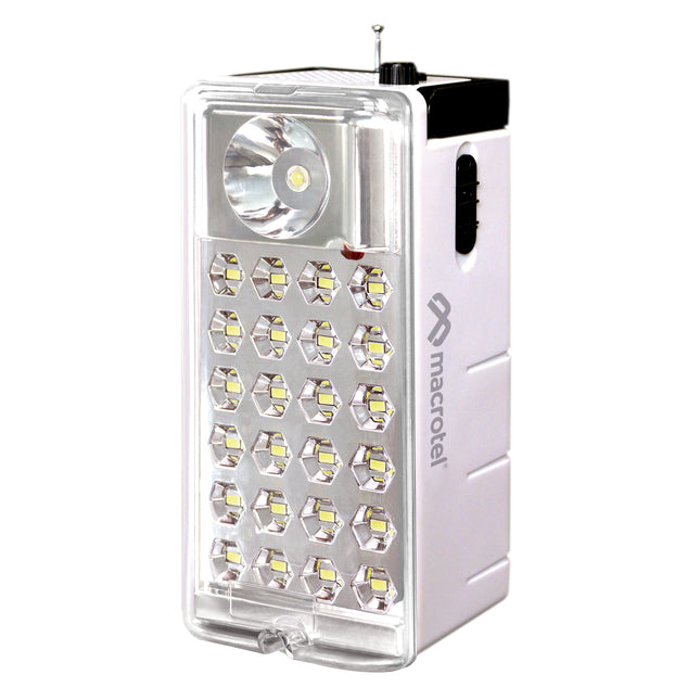 Luz Y Foco de Emergencia 24 LED Con Radio Macrotel