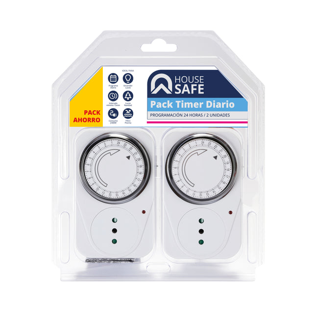 Temporizador Eléctrico Pack 2 Timer Diario House Sage