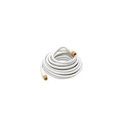Cable Coaxial Con Terminal F Blanco 5.0 MTS