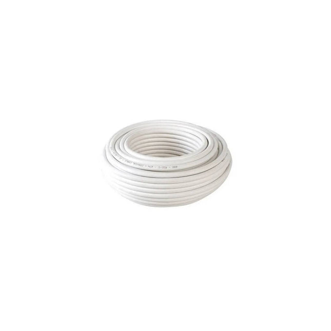 Cable Coaxial Con Terminal F Blanco 7.5 MTS
