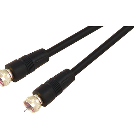 Cable Coaxial Con Terminal F Negro 5.0 MTS