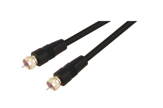Cable Coaxial Con Terminal F Negro 5.0 MTS