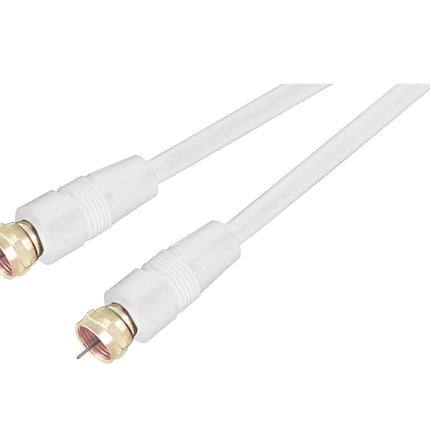 Cable Coaxial Con Terminal F Blanco 5.0 MTS