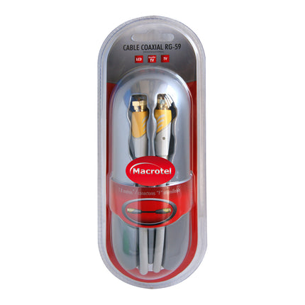 Cable Coaxial Rg-59 Profesional Macrotel 1,8 Metros