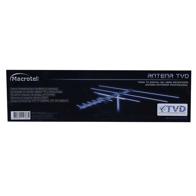 Antena TV Exterior Profesional Macrotel Recepción 95km