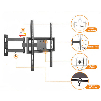Soporte TV Universal Brazo Móvil Articulado 37-70" Hasta35kg