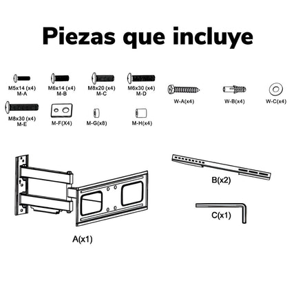 Soporte TV Móvil Articulado 32"-65" - Hasta 35kg