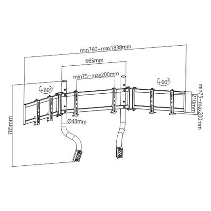 Soporte Monitor Triple 24 a 32 Para Simulador Cockpit