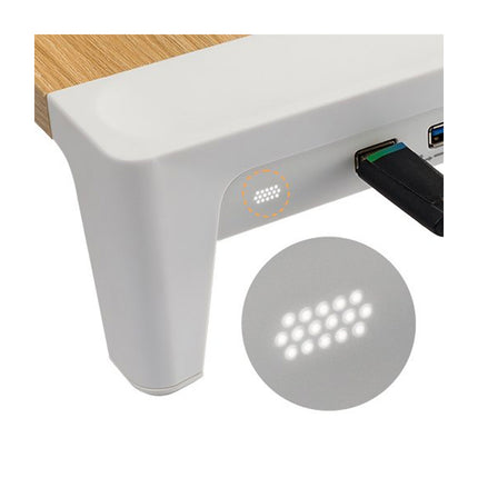 Elevador Monitor  2 USB 3.0 + Puerto carga rápida Macrotel