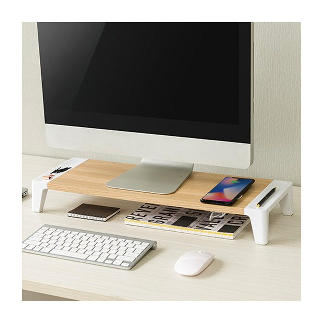 Soporte Monitor Elevador con Cargador Inalámbrico QI