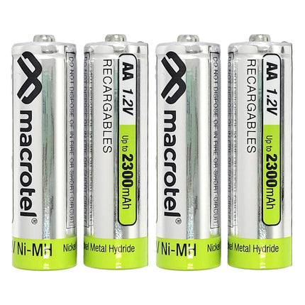 Cargador De Pilas Macrotel + 4 Pilas AA 2300ma