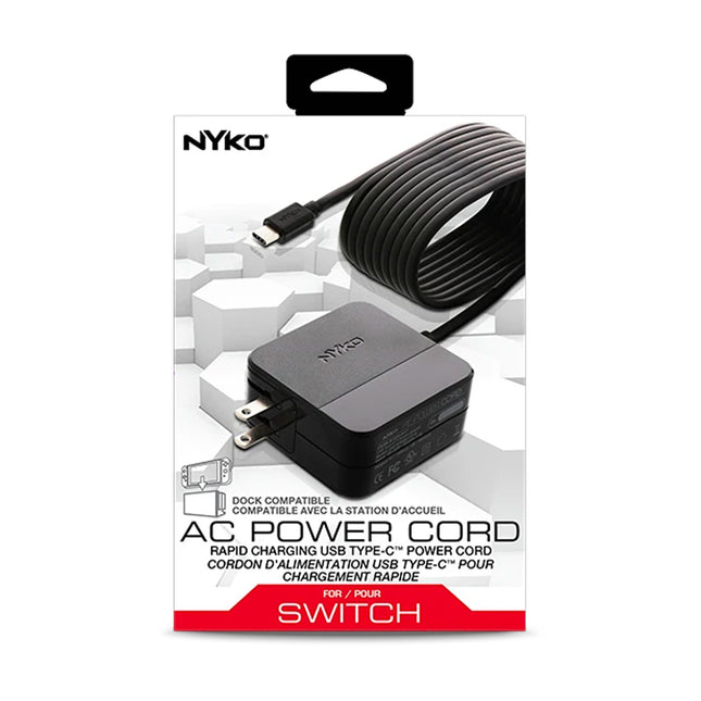 Cable de alimentación de CA para Nintendo Switch