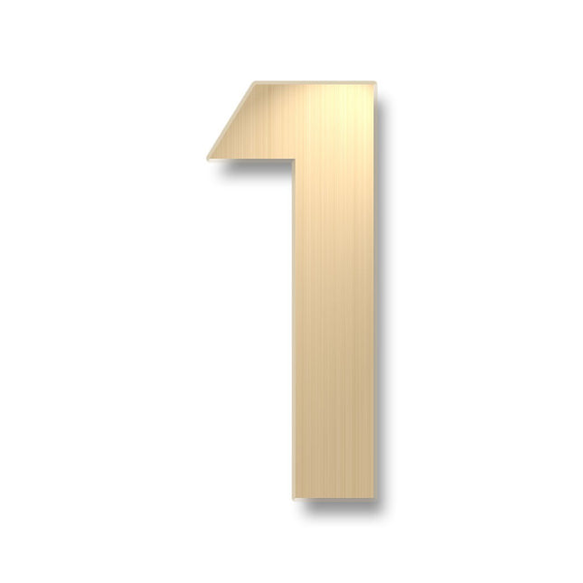 Número acero "1" bronce