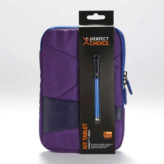 Kit Funda 7 Pulgadas Morada + Stylus Rojo