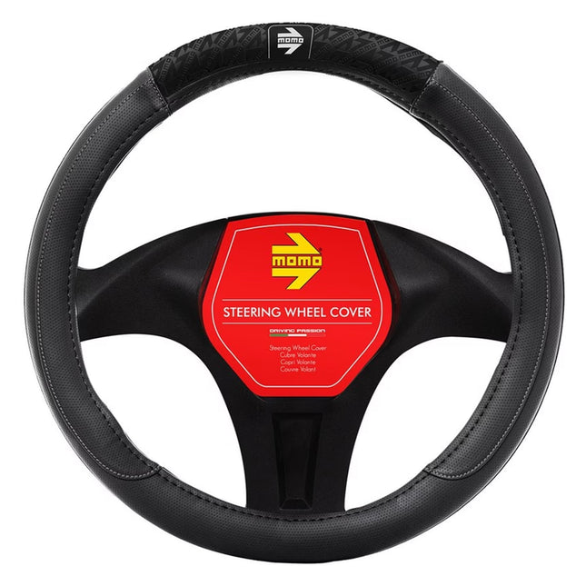 Funda cubre volante Momo Negro/gris SWC030BG