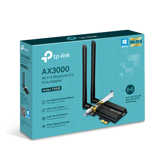 Adaptador PCIe AX3000 Wi-Fi 6 Bluetooth 5.0 TP-Link