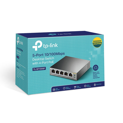 Switch de sobremesa 5 puertos 10/100Mbps PoE TP-Link