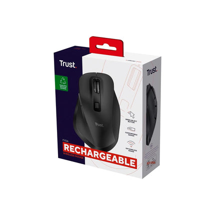 Mouse Fyda Confort Negro Inalámbrico